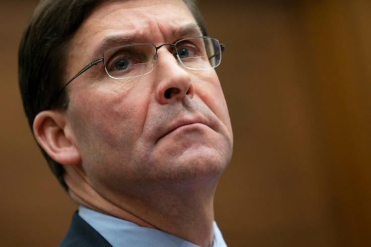 US Secretary of Defense Mark Esper says NATO can't afford to have "free riders" as he urged strong defense spending my membes of the Western alliance