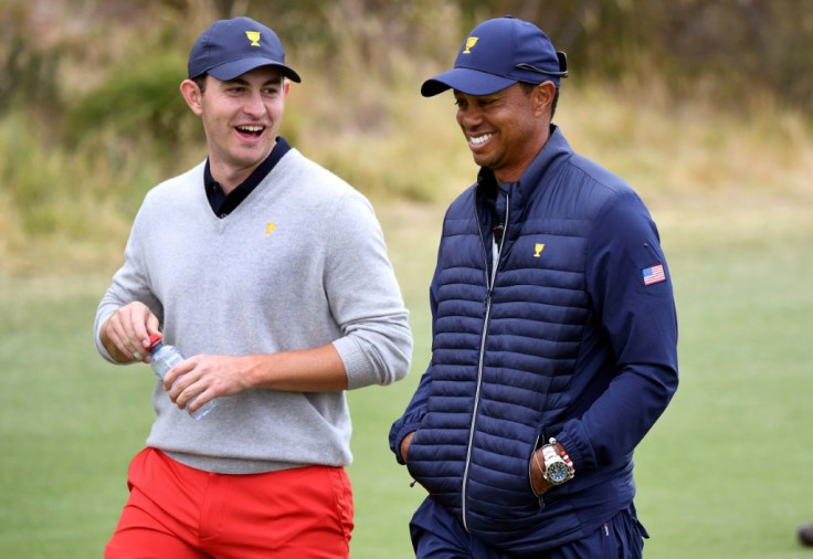 US team captain Tiger Woods, with Patrick Cantlay, again opted not to play and focus on his captaincy duties