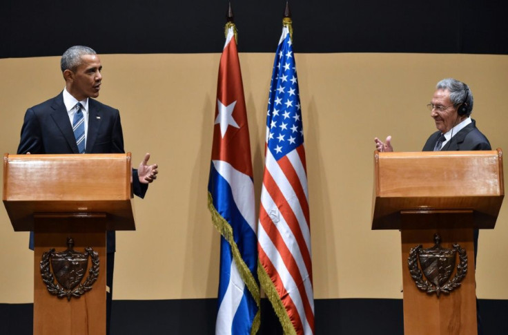 Former US President Barack Obama at a joint press conference in Havana with then Cuban president Raul Castro in March 2016, during a historic thaw between the two nations that has since been reversed by Obama's successor Presdient Donald Trump