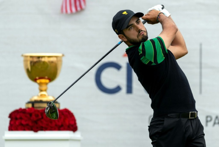 International team member Abraham Ancer of Mexico battled against Tiger Woods but was unable to recover