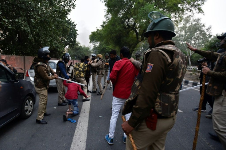 Police clash with demonstrators in New Delhi as protests erupted across the country against a contentious citizenship law