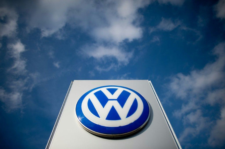 The Sovac-Volkswagen factory opened in 2017 at Relizane, some 250 kilometres (150 miles) southwest of Algiers; pictured is a file photo from February 20, 2014 showing Volkswagen's logo at a car dealer in Hanover