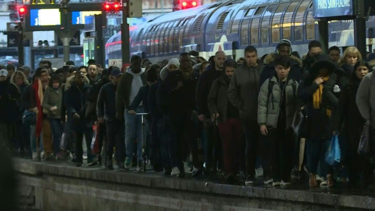 IMAGES  It is early on Monday morning and commuters are again confronted with uncertainty as they attempt to get to and from work at Saint-Lazare station in Paris. It is the 12th consecutive day of a nationwide strike against pension reform.