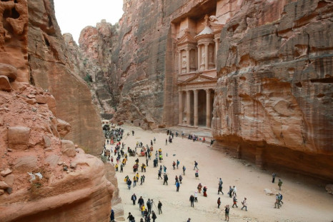 Indiana Jones, aka Harrison Ford, searched for the Holy Grail in Jordan's red rock archaeological city of Petra, one of the many locations chosen by Hollywood filmmakers to shoot movies