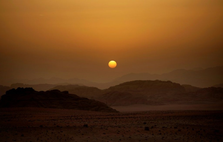 The sun sets on Jordan's Wadi Rum, where the classic 1962 epic Lawrence of Arabia was filmed setting the stage for many other Hollywood productions over the years
