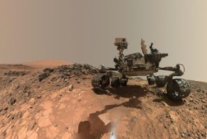 NASA's Curiosity Mars rover, seen here, discovered rounded pebbles on the Red Planet -- new evidence that rivers flowed there billions of years ago