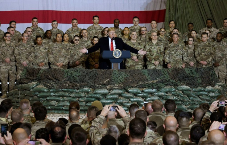 President Donald Trump made an unannounced Thanksgiving day visit to US troops at Bagram airbase in Afghanistan