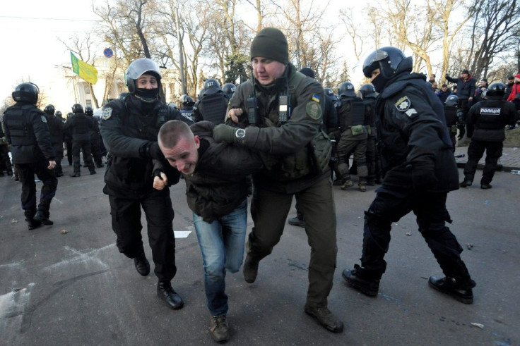 Twenty six protesters were arrested, according to the Kiev police chief