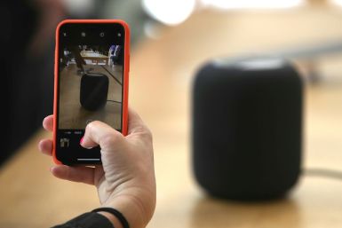 Apple's HomePod, a smart home device developed by the iPhone maker, is seen in a 2018 picture