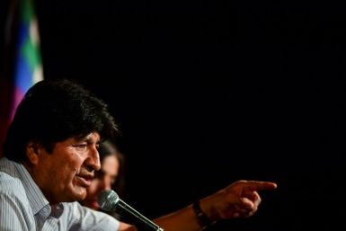 Bolivia's ex-President Evo Morales gestures during a press conference in Buenos Aires, on December 17, 2019