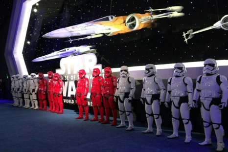 The final film in the epic "Star Wars" trilogy of trilogies brought Hollywood to a standstill, as a galaxy of VIPs from the space saga that began four decades ago descended on a glittering world premiere.