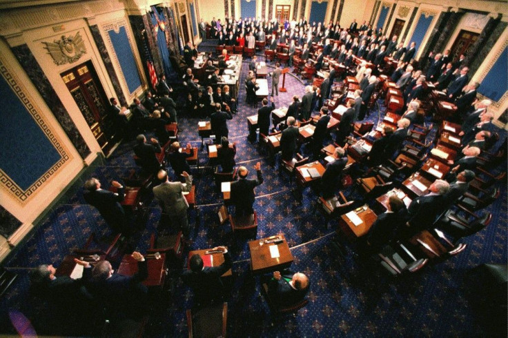 The US Senate meets on January 7, 1999, to open the impeachment trial of president Bill Clinton