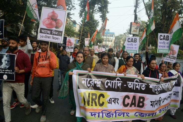 Crowds march peacefully against India's new citizenship law in Siliguri, West Bengal