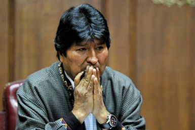 Bolivia's ex-president Evo Morales is pictured on November 27 in Mexico, from where he allegedly ordered the interruption of food supplies in Bolivia, according to his country's interim government