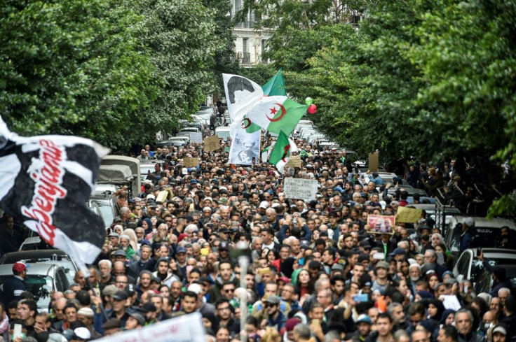 Thousands joined a student protest in Algiers against Tebboune's election just two days before his inauguration as president