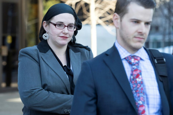 Caitlin Coleman leaves the Ottawa court house in March 2019 after testifying against her husband