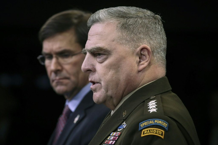 US Joint Chiefs Chairman General Mark Milley (R) says the United States is prepared for "whatever" from North Korea amid concerns Pyongyang, frustrated over the lack of sanctions relief, could take provocative actions in the coming days.