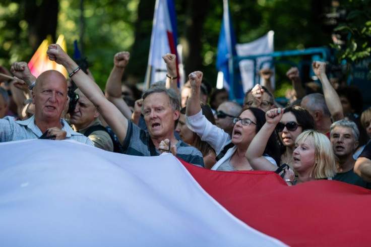 Protesters have taken to the streets over the judicial reforms