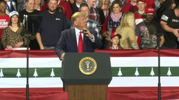 Donald Trump likes a fight and he likes a show and Wednesday -- with impeachment voted right at the moment he was addressing a campaign rally hundreds of miles away in Michigan -- he got both things on steroids. "Through their depraved actions today, craz