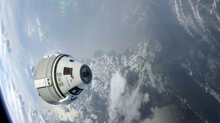 This illustration, provided by Boeing in 2015, depicts the Starliner capsule in Earth orbit