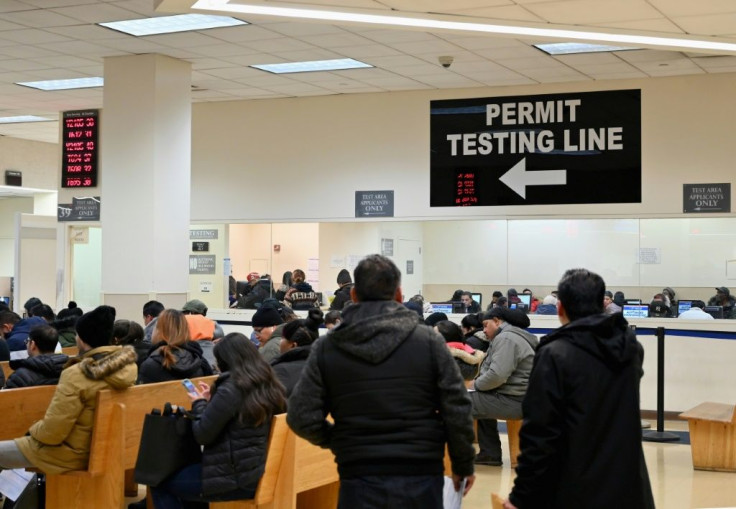 Hundreds of undocumented migrants have been lining up in New York to apply for their first licenses