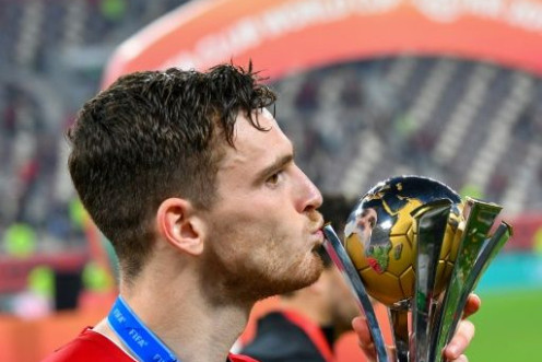 The trip to Qatar was all worthwhile for Andrew Robertson as he got his hands on another trophy