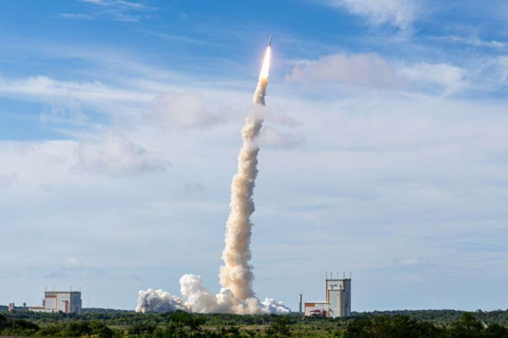 The launch of an Ariane 5 rocket in August 2019
