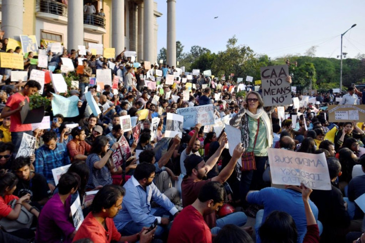 Demonstrations have been largely peaceful but protesters have also hurled rocks and torched vehicles