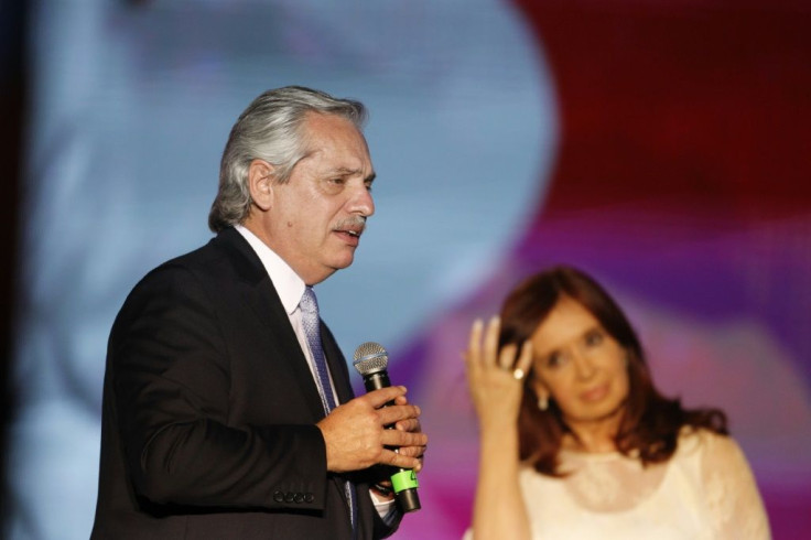 Argentina's new President Alberto Fernandez speaks during his inauguration ceremony in Buenos Aires on December 10, 2019