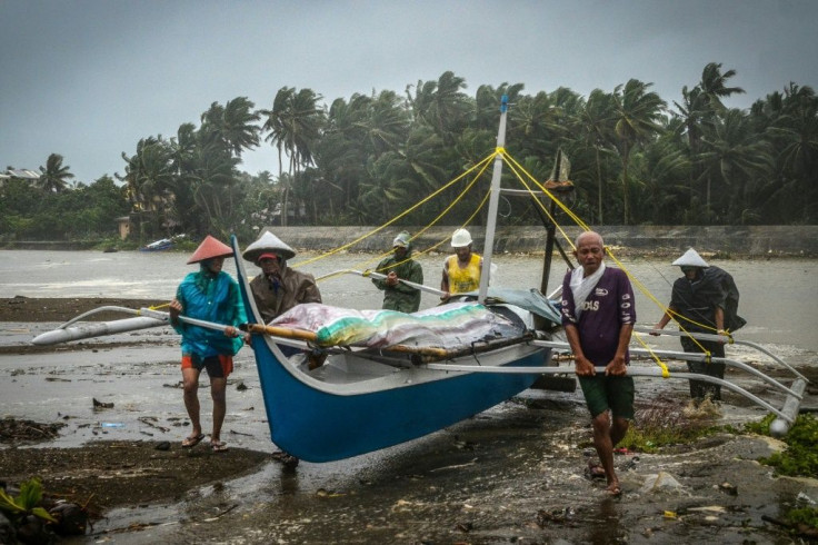 The tropical storm was upgraded to a typhoon shortly before it made landfall on Christmas Eve