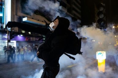 Christmas celebrations in Hong Kong were marred by sporadic clashes between the police and pro-democracy activists