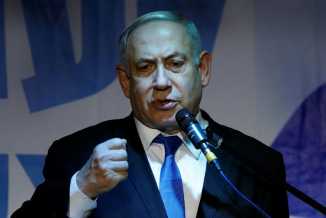 Israeli Prime Minister Benjamin Netanyahu, who faces a party leadership challenge on Thursday, addressed Likud party supporters during a meeting in the Israeli city of Petah Tikva near Tel Aviv on December 18