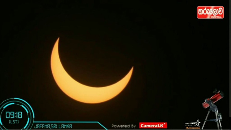 The 'ring of fire' eclipse, as seen from Sri Lanka