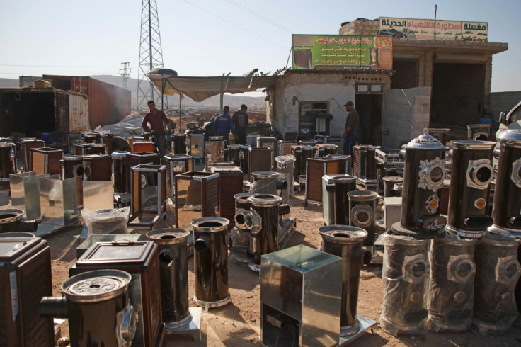 Pistachio-powered heaters sell for about $130, but even this is too expensive for many Syrians living in Idlib province who rely on aid to survive during frigid winters