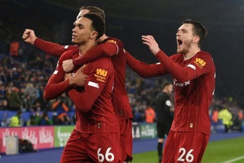 Four-midable: Trent Alexander-Arnold had a hand in all four of Liverpool's four goals at Leicester