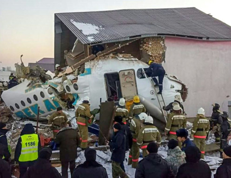Rescue workers could be seen reaching into the windows of the shattered cockpit, as scores of emergency staff rushed to the site