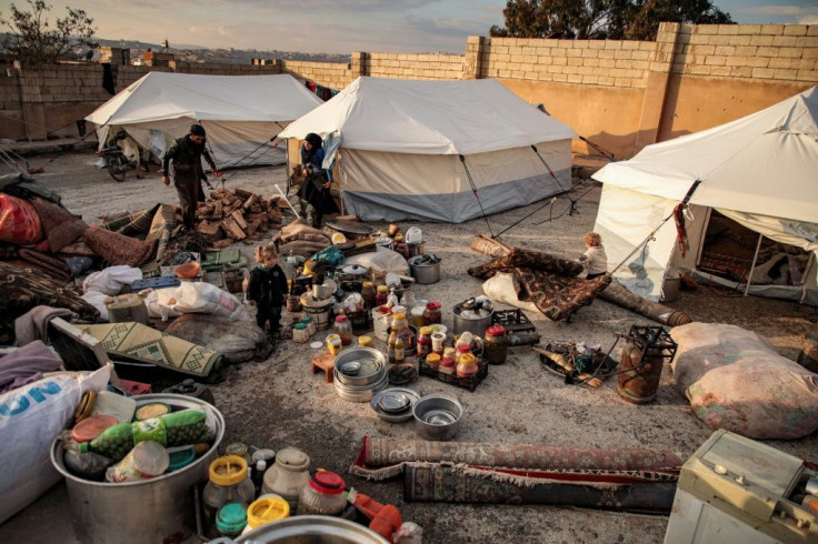 Many Syrians have fled to makeshift camps, in anticipation that their  areas may be bombed next