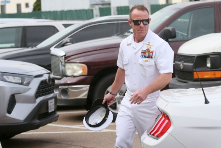 Navy Special Operations Chief Edward Gallagher walks into military court in San Diego, California in June 2019