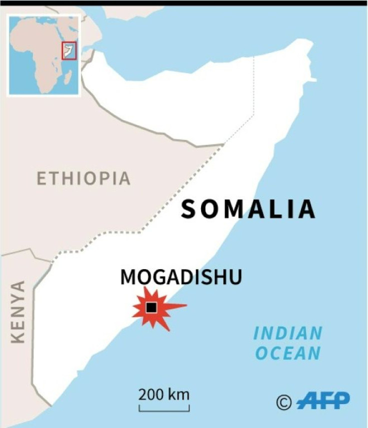 Map of Somalia locating Mogadishu