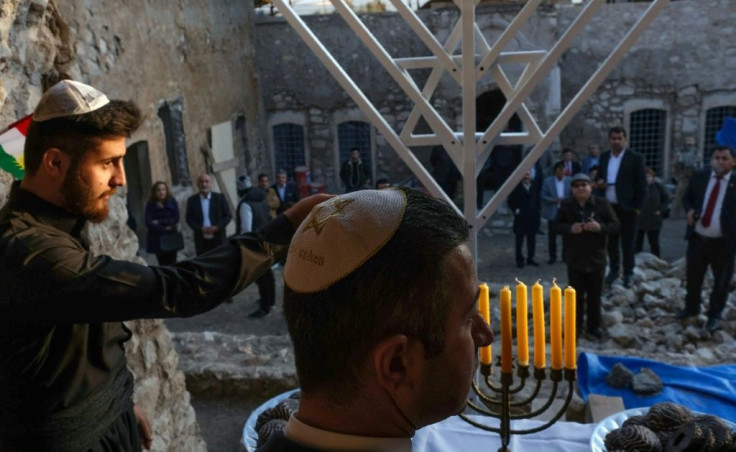 Around 20 people gathered for what organiser Ranj Cohen said was the first celebration of Hanukkah in Iraqi Kurdistan