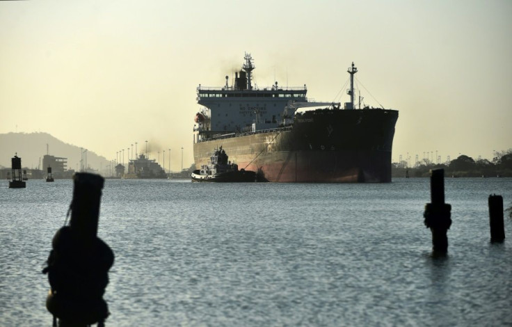 A cargo ship passes through the Panama Canal's Pedro Miguel Locks on the outskirts of Panama City in February 2018