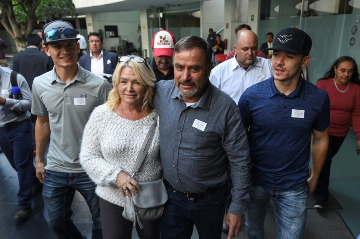 Members of the LeBaron family arrive at the Mexican senate for a meeting with lawmakers