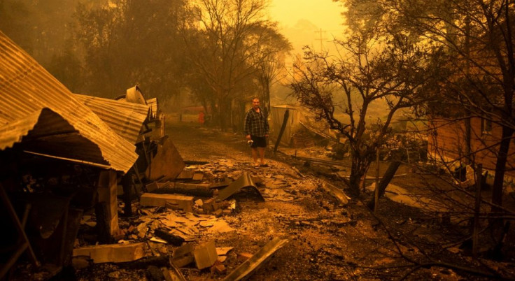 Gary Hinton was among those who fled the New South Wales town of Cobargo as fires raced through. He returned to a scene of devastation