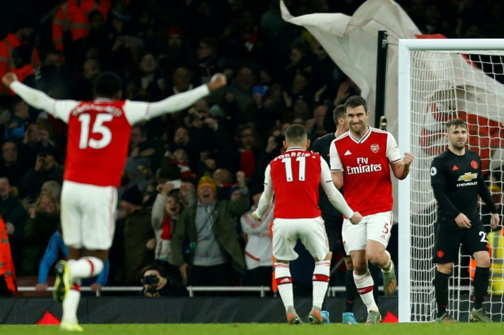 Arsenal defender Sokratis Papastathopoulos scored the second goal against Manchester United