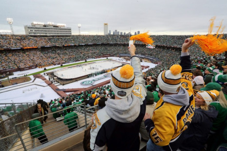 Nashville Predators fans cheer after a second goal in the first period of the NHL Winter Classic at the Cotton Bowl, but it wasn't enough to hold off the Dallas Stars