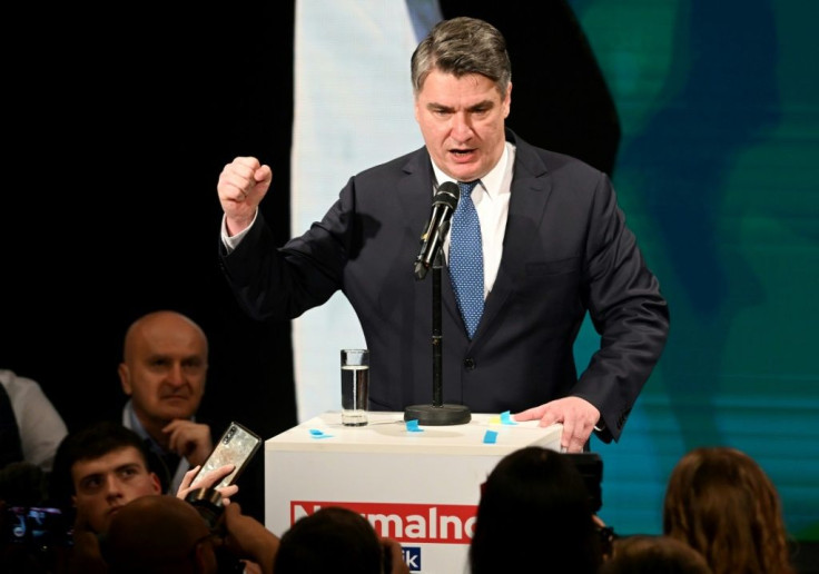 Milanovic led the first round with around a third of the vote
