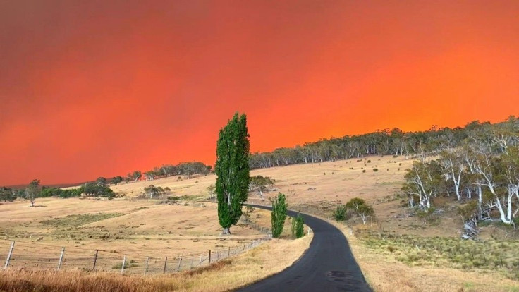 Australian bushfires have turned the sky red and orange in Cooma, New South Wales