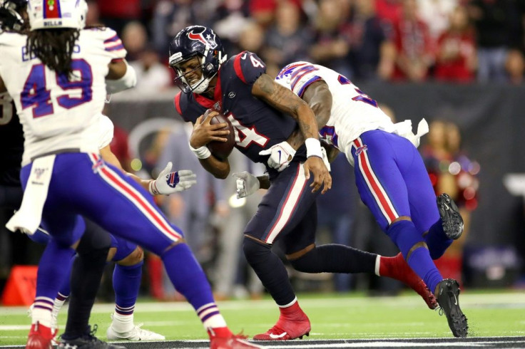 Deshaun Watson slipped two defenders, flipping a pass to Taiwan Jones, who ran to Buffalo's 10-yard line to set up a Ka'imi Fairbairn game-winning 28-yard field goal 11:40 into over-time