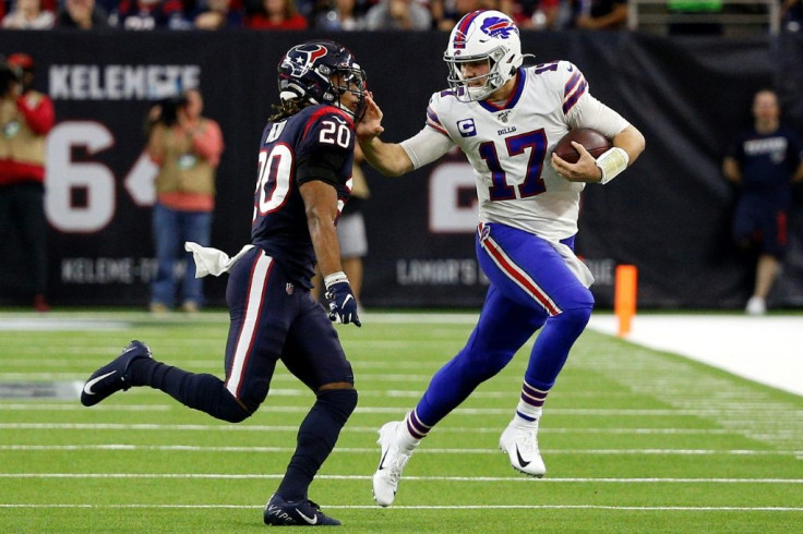 The Bills seized a 13-0 half-time edge, highlighted by quarterback Josh Allen catching a 16-yard touchdown pass on a bootleg play, but could not capture their first playoff victory since 1995