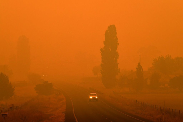 Thick smoke from bushfires has blanketed towns in Bemboka, in Australia's New South Wales state